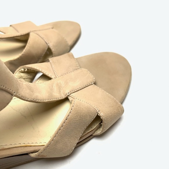 Nine West PIPINHOT Wedge Genuine Leather Sandals 6 - Picture 4 of 12